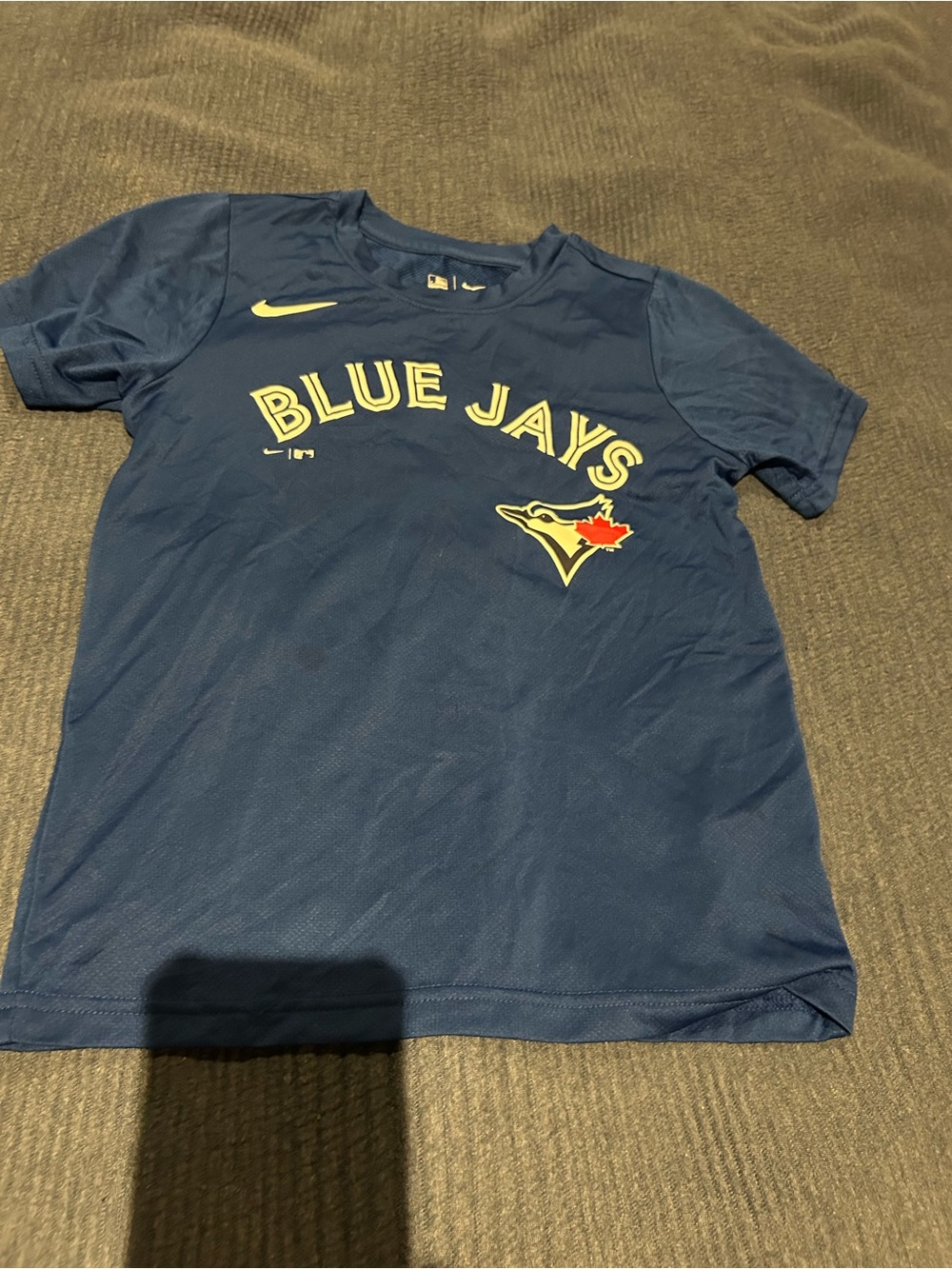 Nike Navy Blue Jays Short-Sleeve Tee with Yellow Logo